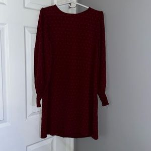 Maroon dress long sleeve